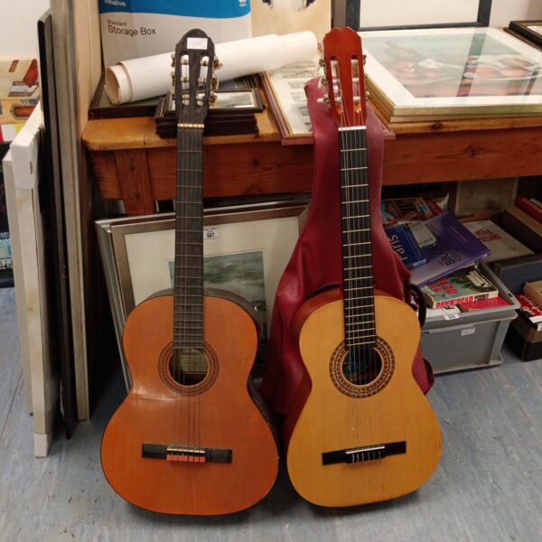 Pair of vintage acoustic guitars, Hohner and BM Classico.