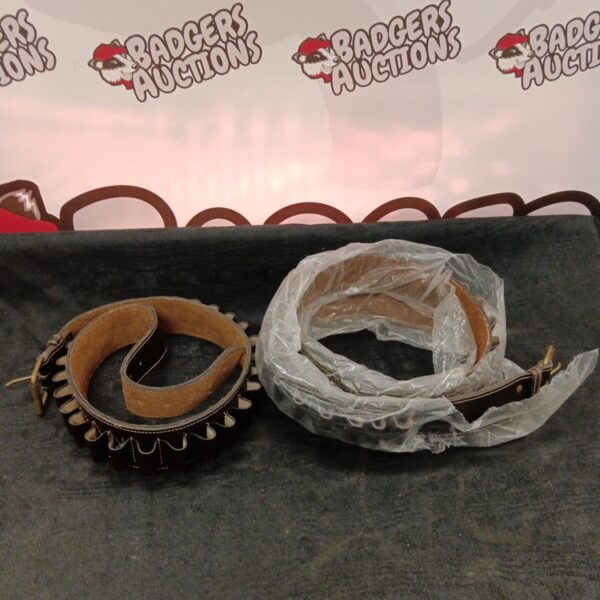 New leather cartridge belt for shooting or collecting.