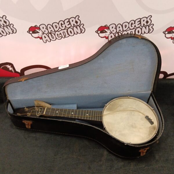 Vintage Savana banjo in its original carrying case.