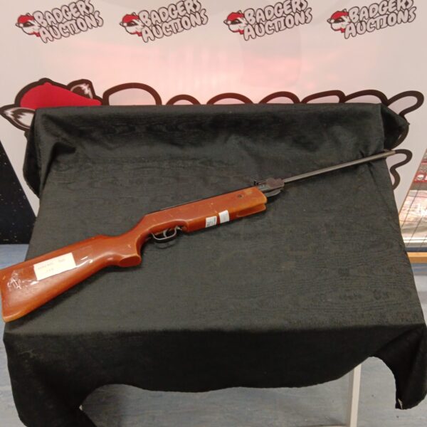 Vintage Haenel 300 .177 air rifle with wooden stock.