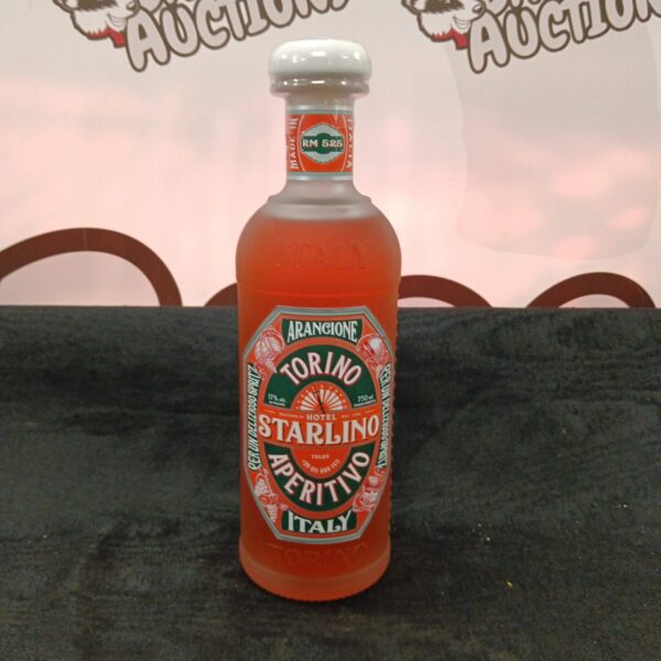 Sealed bottle of Starlino Torino Aperitivo, Italian aperitif.
