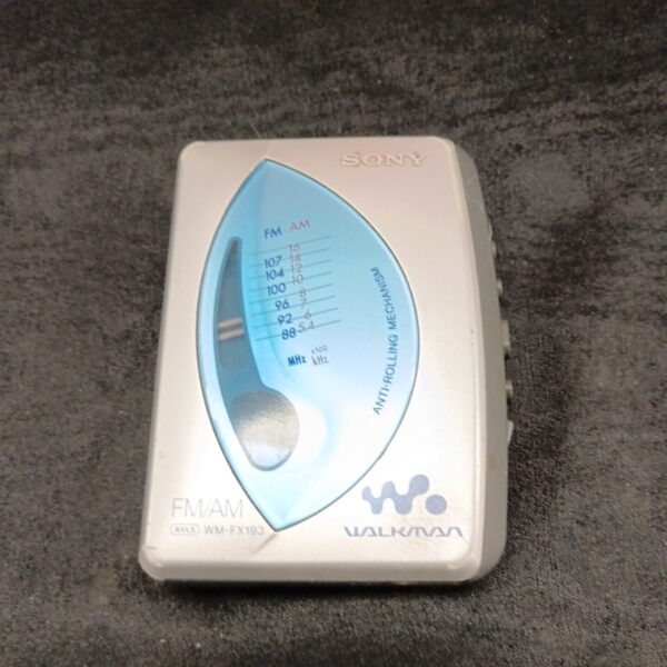 Front view of a vintage Sony Walkman WM-FX193 cassette player.