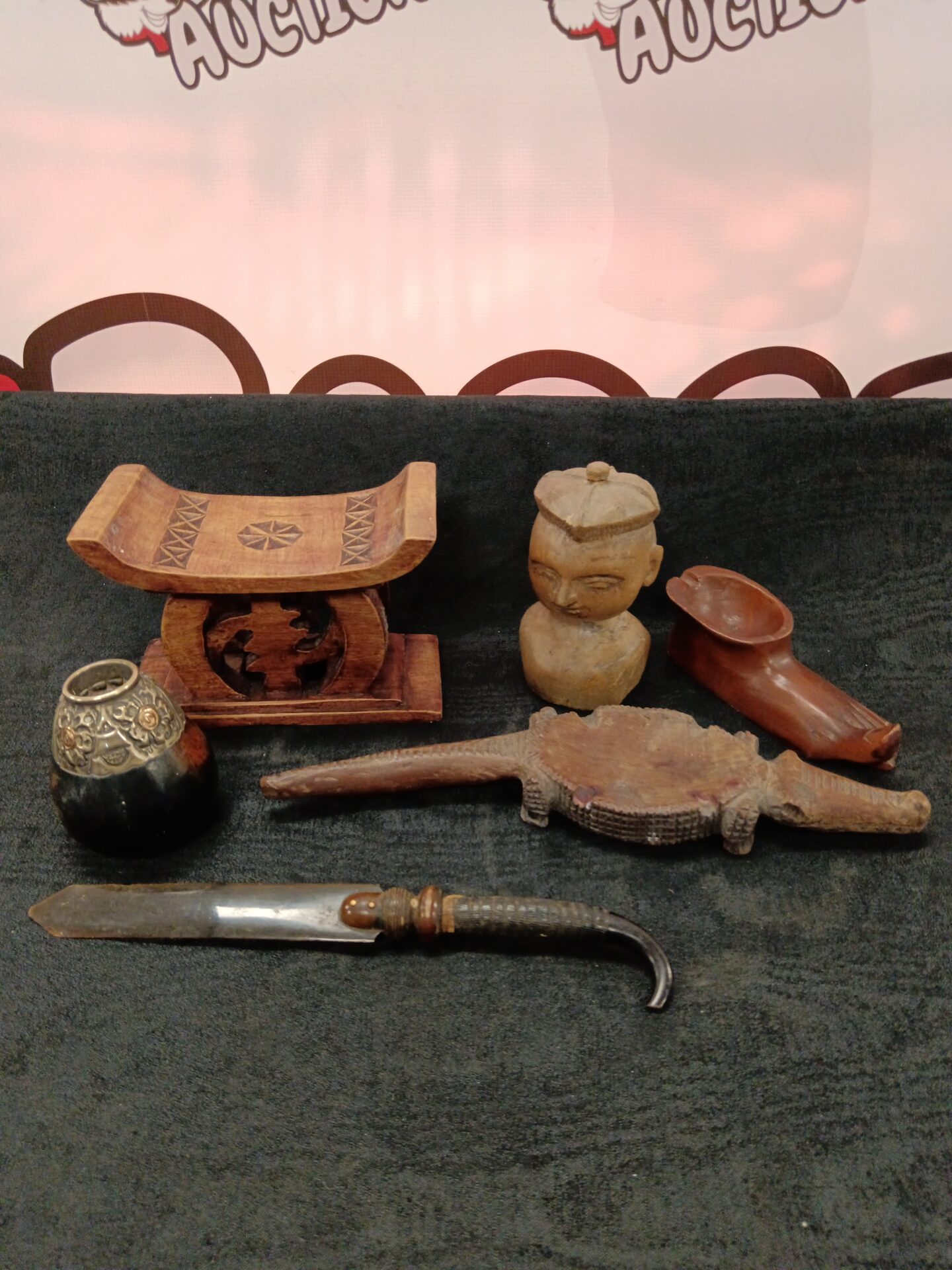 764 Collection of carved wooden african items