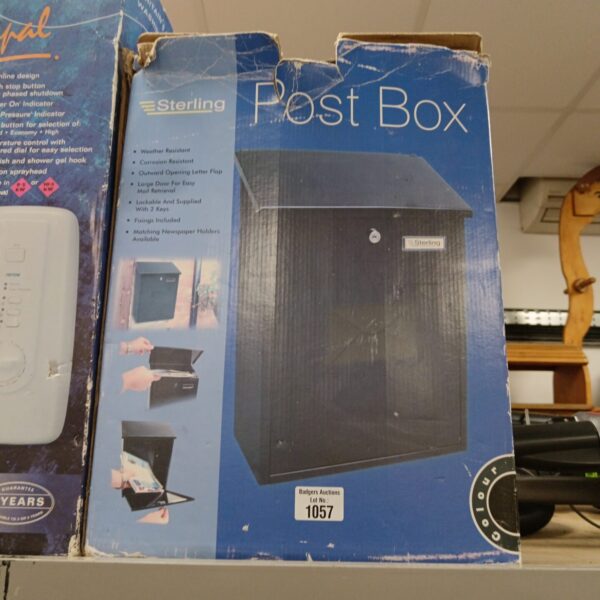 Sterling wall mounted post box for secure outdoor mail delivery.