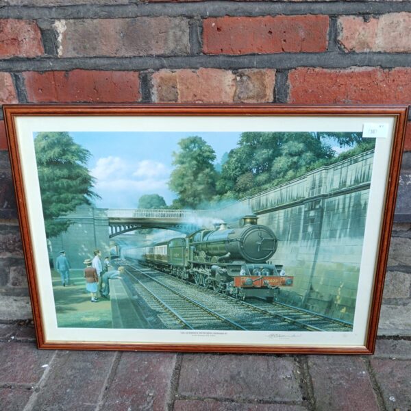 Vintage B J Freeman print of King Edward II steam locomotive.