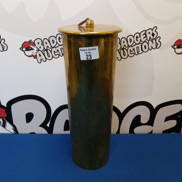 Antique brass trench bell gong, WWI signalling device.