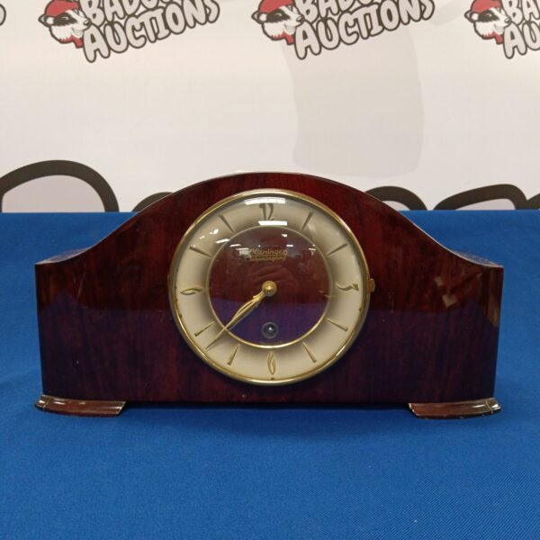 Vintage Kieninger schwebegang mantle clock with wooden case.