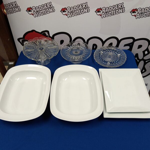 Vintage cut glass cake stands and serving dishes from Denmark and Vista Alegre.