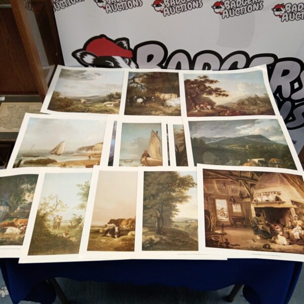 Collection of antique George Vicat Cole and James Ward prints.