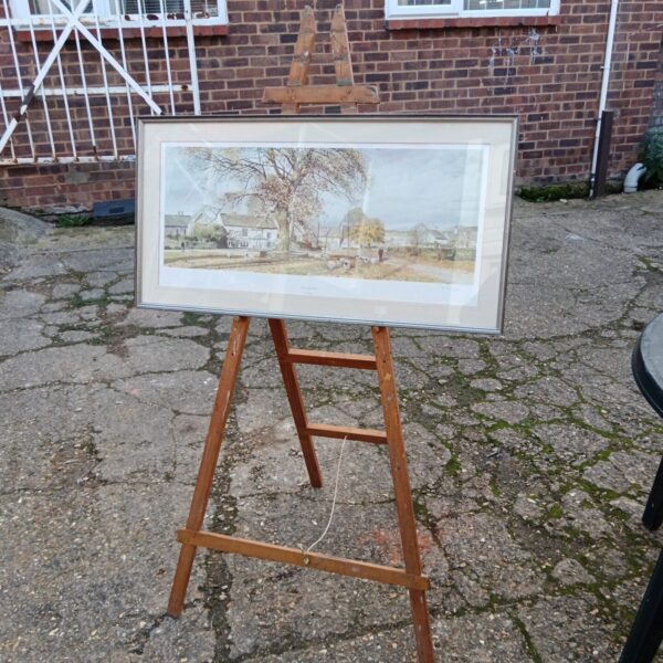 Alan Ingram November print on vintage wooden artist easel.