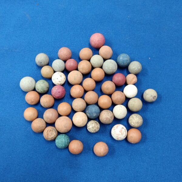 Vintage stone marble collection, colourful and varied.