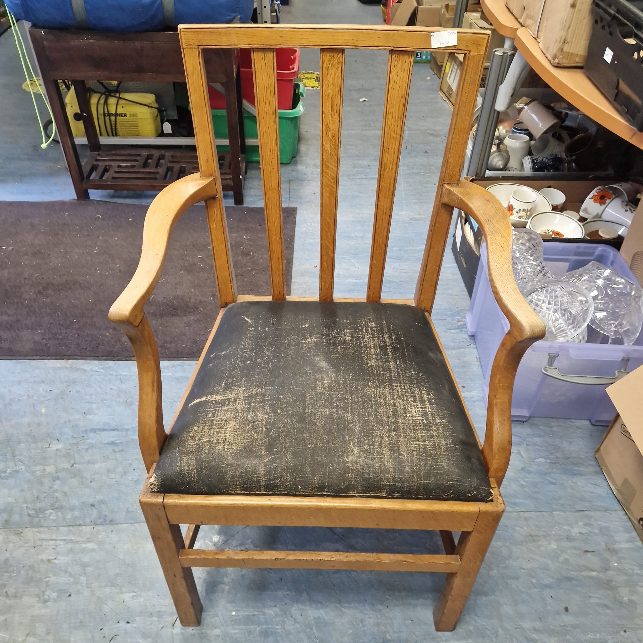 599 leather seated carver chair