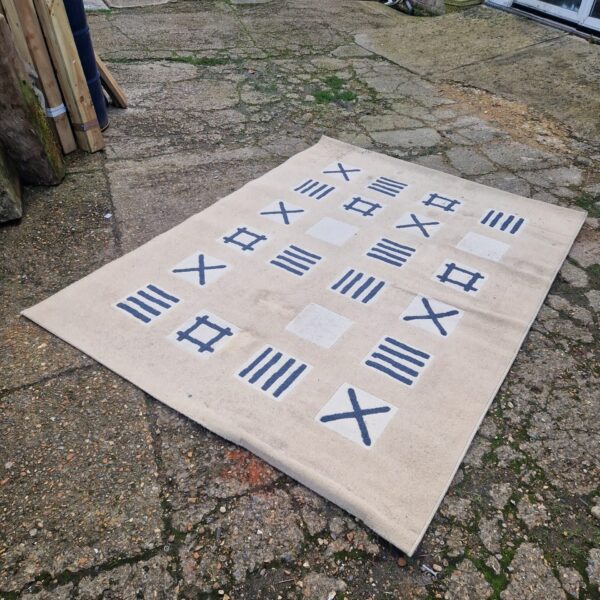 Ikea Gamborg flatweave rug in neutral tones, 5’6” x 7’5”