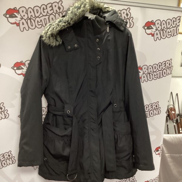 Women's size 12 winter jacket with faux fur hood.