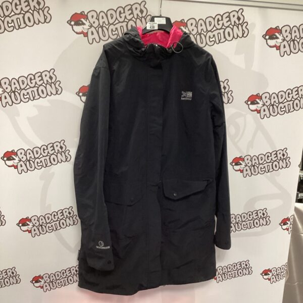 Karrimor size 14 raincoat, lightweight waterproof jacket for outdoor use.