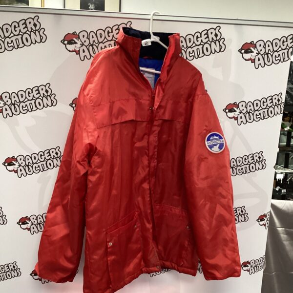Red Discovery World cruise jacket, size XXL, front view.