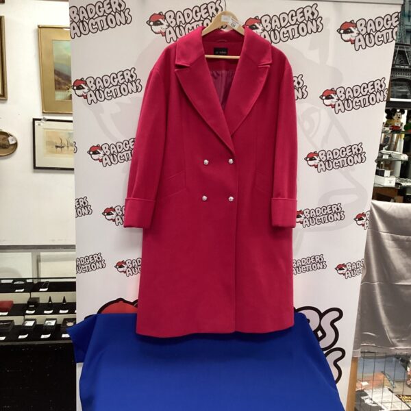 Pink ET Vous ladies coat size 18, stylish winter outerwear.