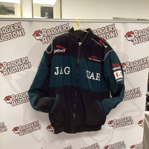 Vintage Jaguar Racing jacket size XL, motorsport clothing.