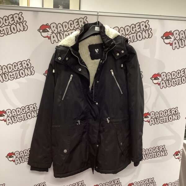 Large size fleece-lined jacket for winter warmth.