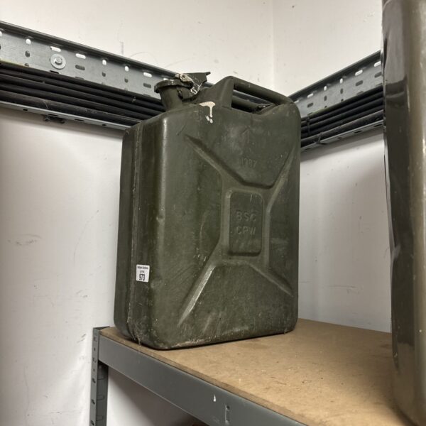 Vintage 20 litre military Jerry Can dated 1987.