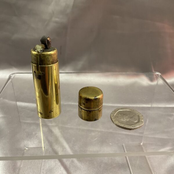 Vintage brass Orlik petrol lighter, collectible pocket size.