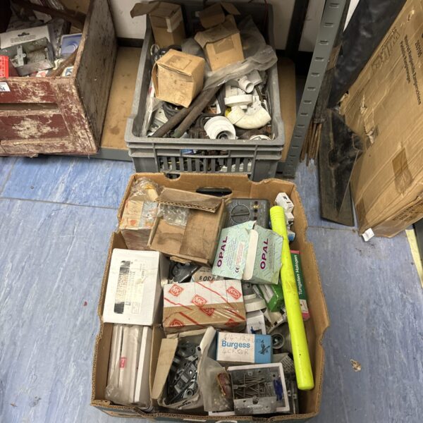 Overview of a mixed shed clearance lot with various parts.