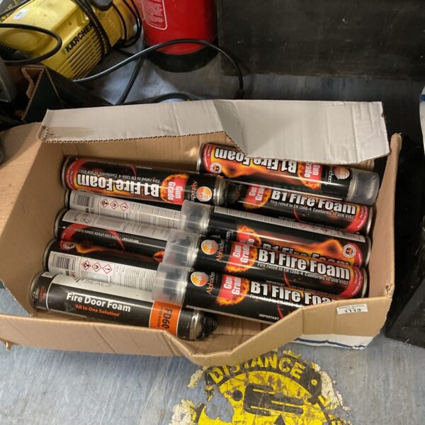 Ten cans of B1 fire foam for fire extinguishers.