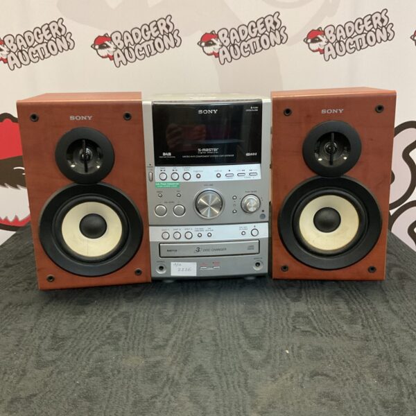 Vintage Sony CMT-SPZ90DB micro hi-fi system with CD changer.