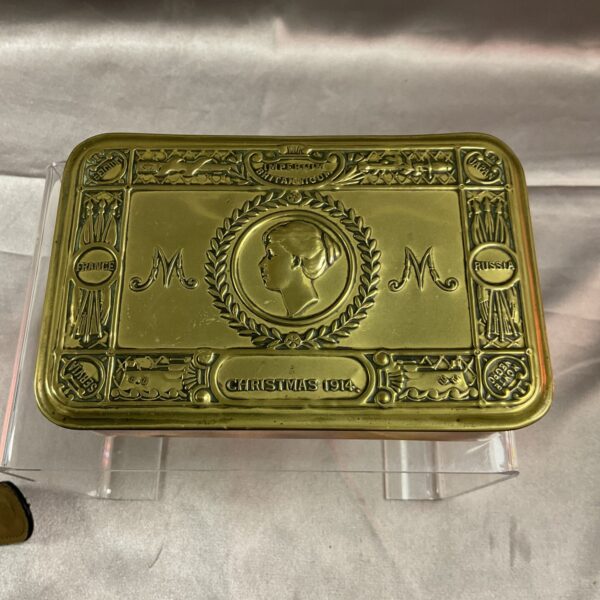 Original Princess Mary 1914 gift tin, a WW1 Christmas present.
