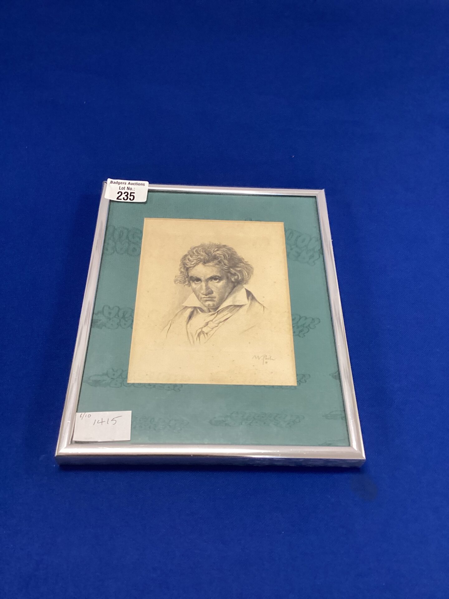 235 Signed Pencil drawing of Beethoven