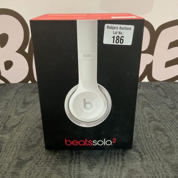 Black Beats Solo2 headphones presented for auction.