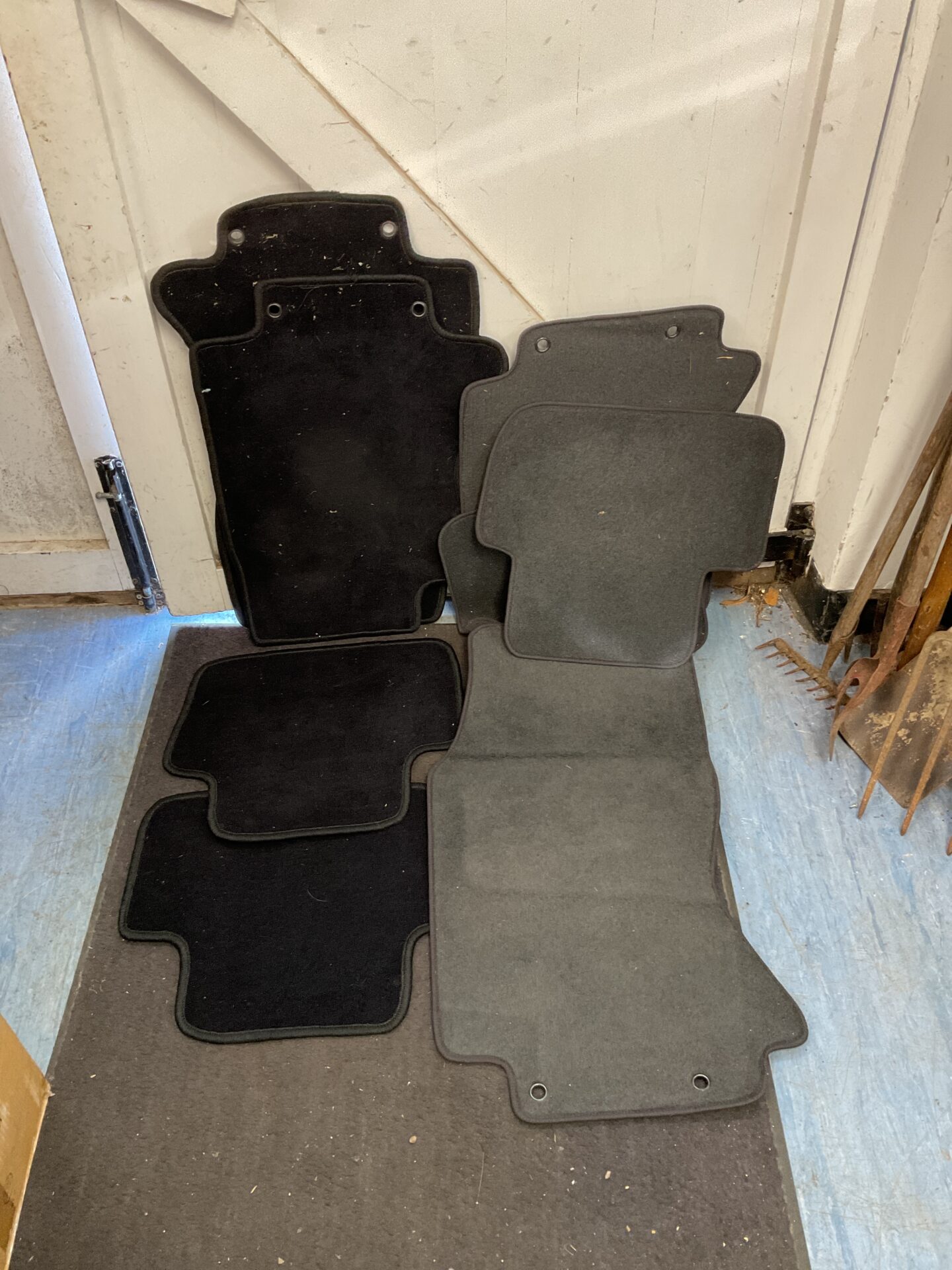1069 Two sets of jaguar car mats