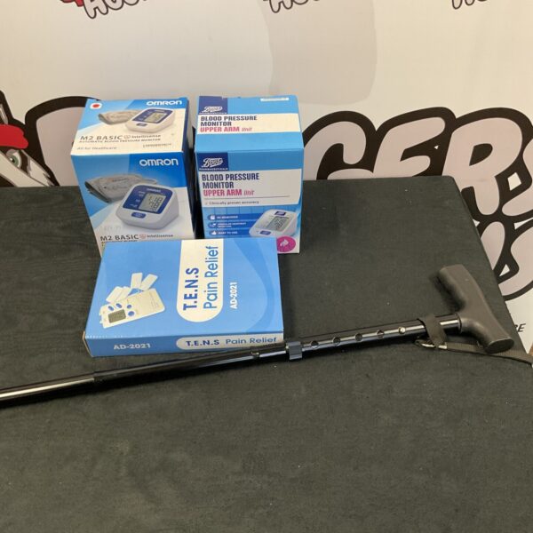 Pair of Omron blood pressure monitors with TENS unit AD-2021.