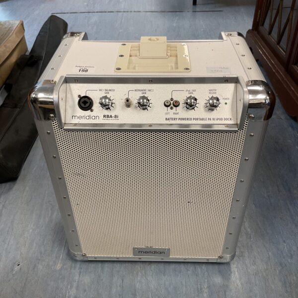 Vintage Meridian rba-8i portable PA system with iPod dock.