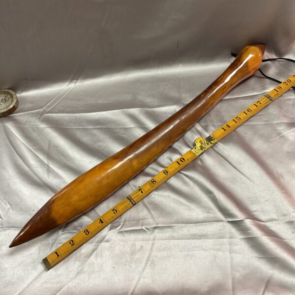 Antique wooden war club from the Pacific Islands.
