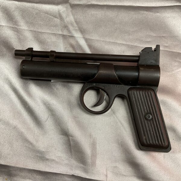 Vintage Webley Junior .177 air pistol with metal grips.