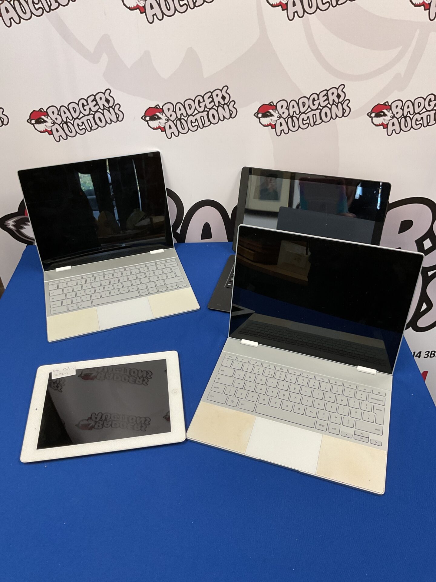 202 Two google laptops one Linx laptop and iPad all untested
