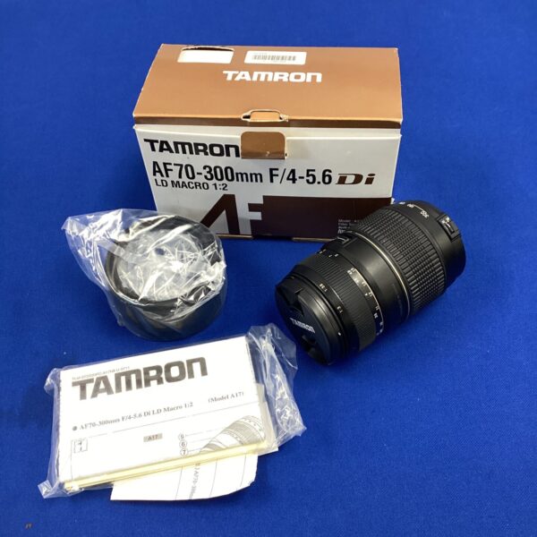 Tamron 70-300mm lens, a vintage telephoto zoom for photography.