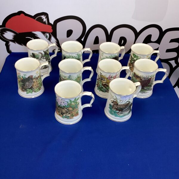 Danbury Mint game bird tankards collection by Maurice Pledger.