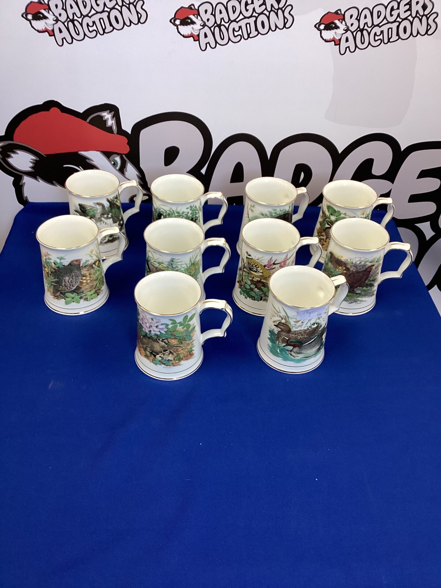 257 Collection of Danbury Mint Game Bird Tankards Collection by Maurice Pledger