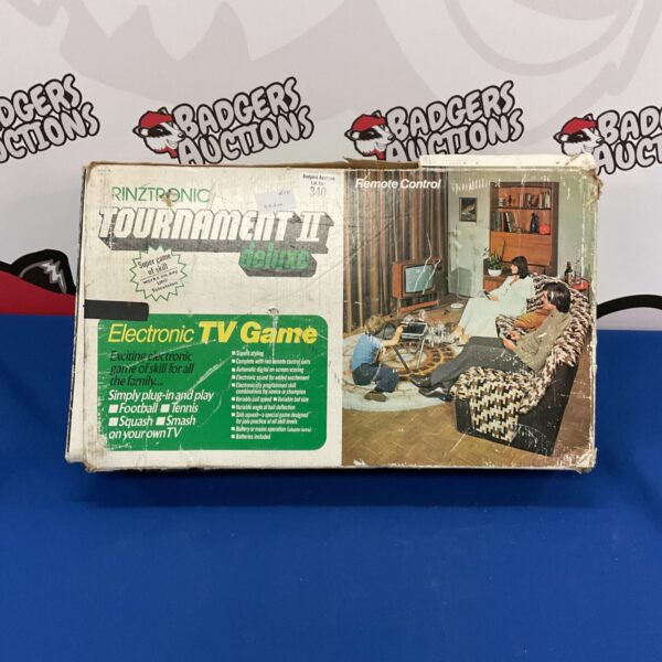Vintage Riztronic Tournament II Deluxe TV games console in original condition.