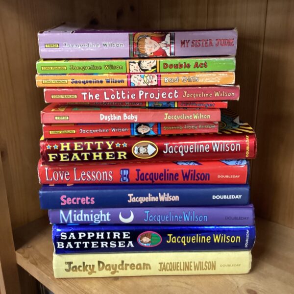 Collection of Jacqueline Wilson paperback books for young readers.