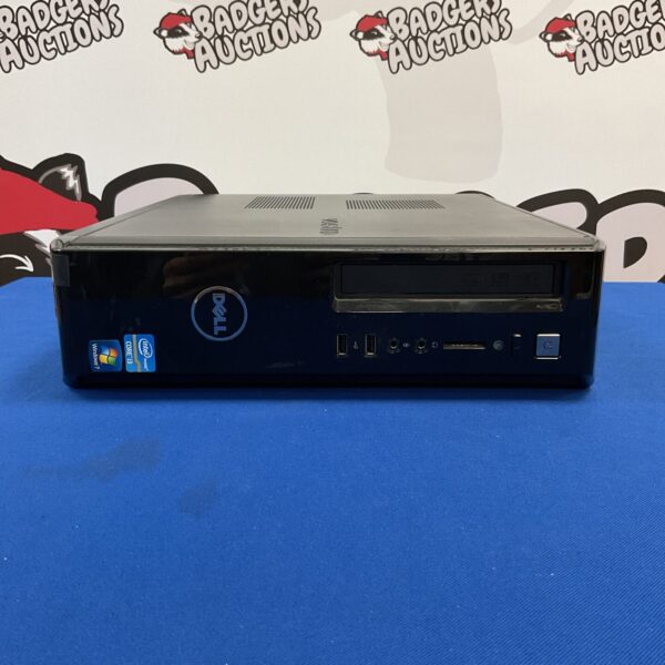 Dell Vostro desktop PC tower with Windows 7 installed.