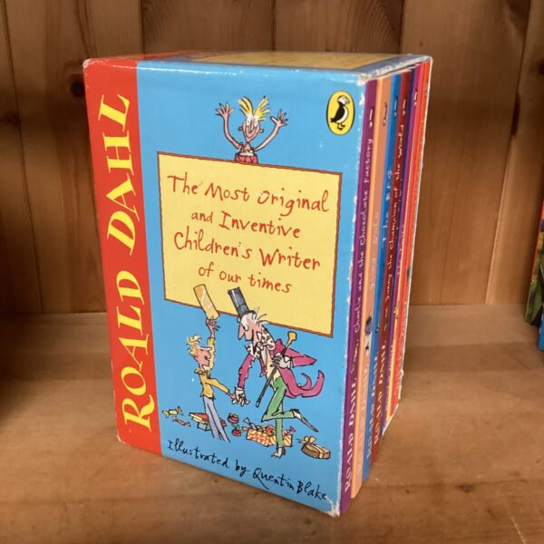 Roald Dahl book collection cover illustration.