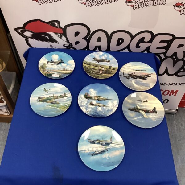 Royal Doulton Spitfire plates collection, limited edition aviation china.
