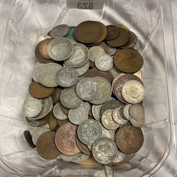 Mixed British coins lot with silver examples for collectors.