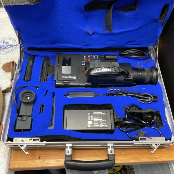 Vintage Telefunken Video Movie camcorder in a hard case.