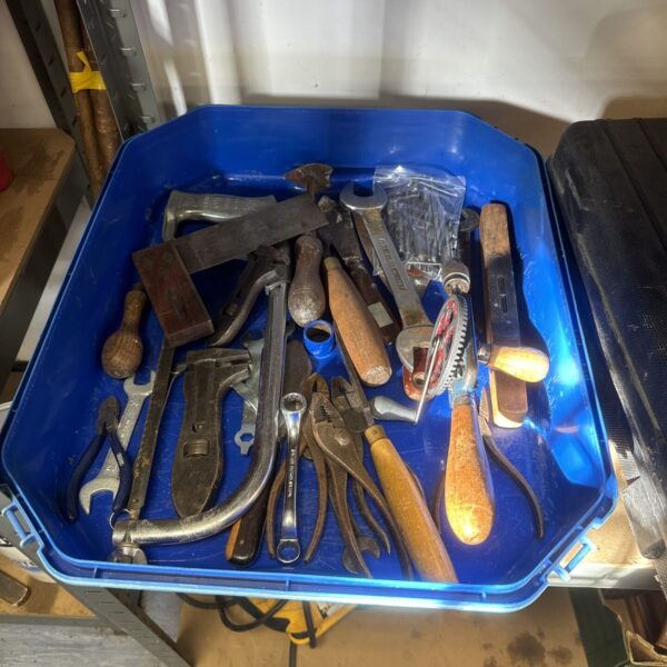 Vintage hand tools lot including wrenches and screwdrivers.