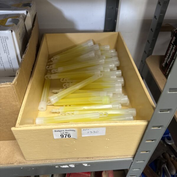Brightly coloured glow sticks in original packaging, ideal for tent markers.