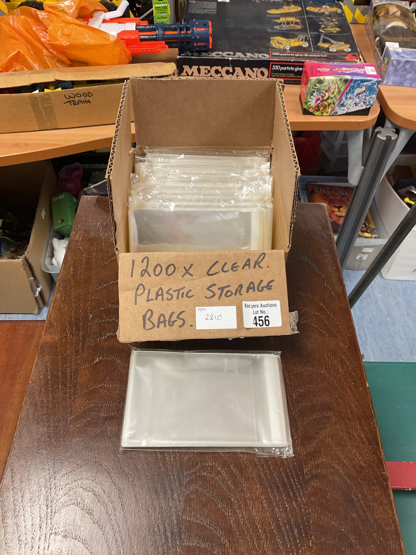 456 1200 clear plastic storage bags